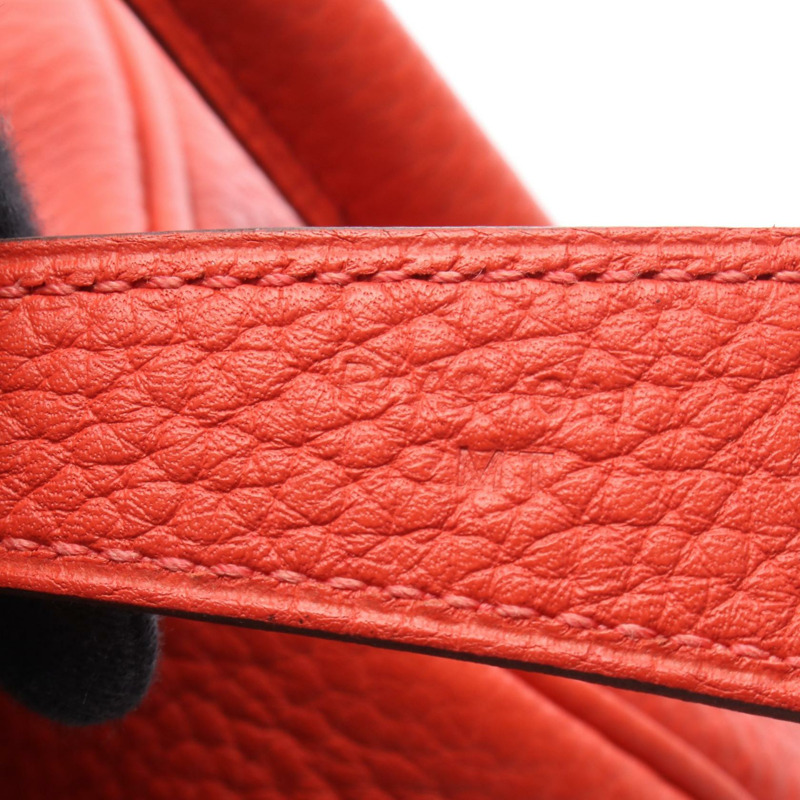 愛馬仕 Lindy 34 單肩包 R Clemence 皮革 Rouge pivoine 二手女士 SHW-4