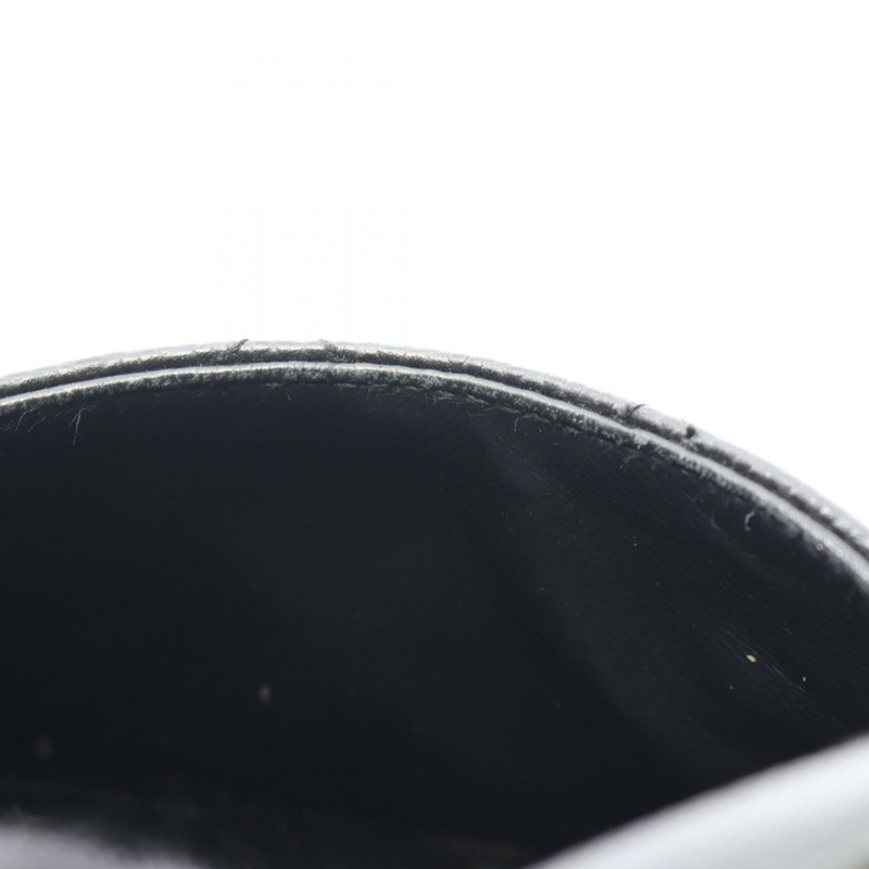 香奈兒迷你絎縫鏈條肩背包，粒面小牛皮，黑色，二手，女士，帶五金配件-6