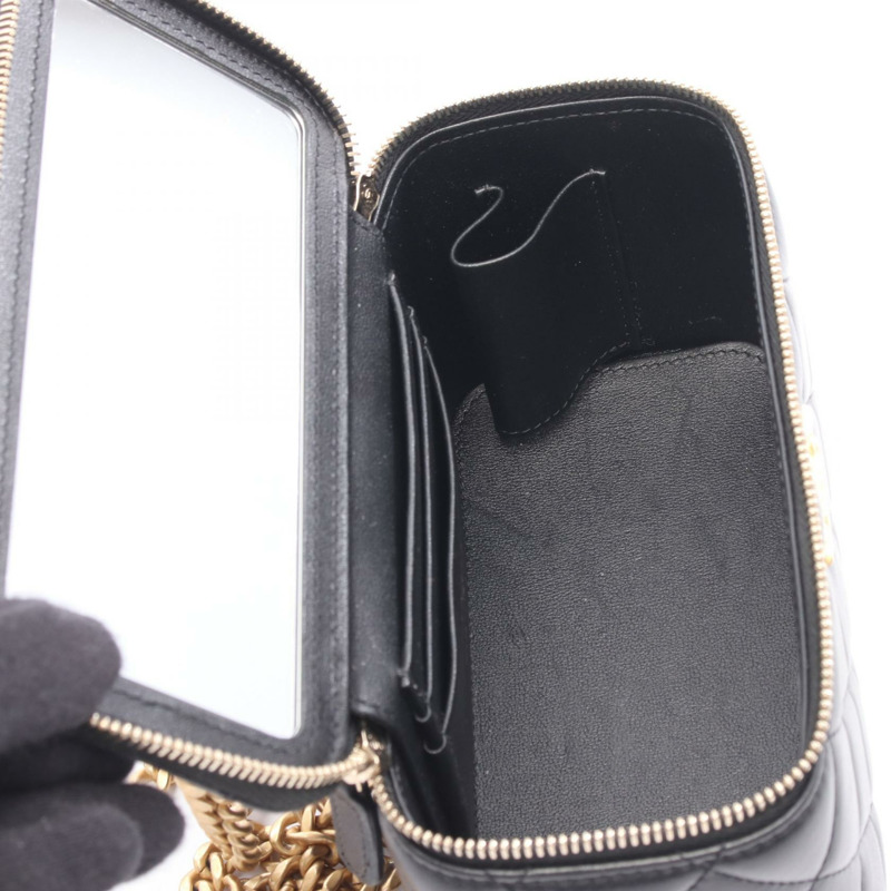 香奈兒 (CHANEL) 絎縫鏈條肩挎包 AP3044 羊皮黑色二手-2