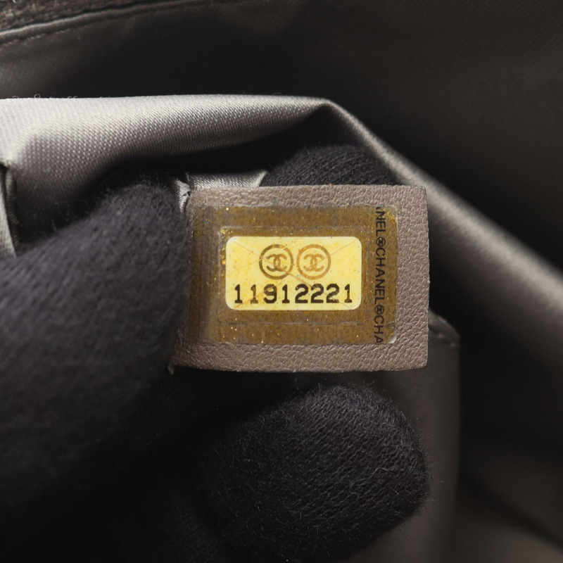 香奈兒 2.55 沖孔鏈條單肩包 皮革 銀色 二手 女士-4