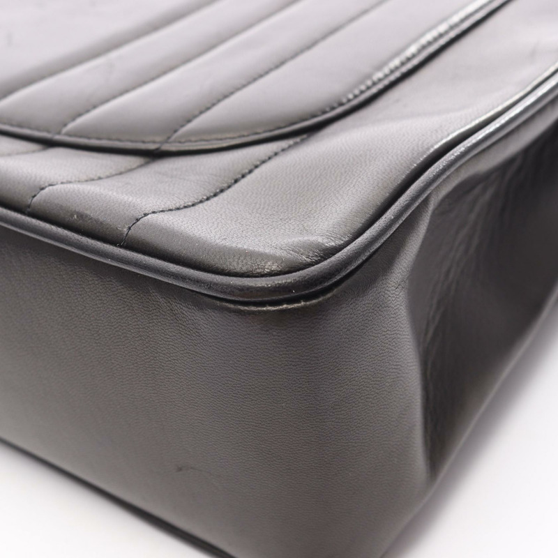 香奈兒 Mademoiselle Jumbo 鏈條單肩包，羊皮，黑色，金色五金，二手，女士 CC-8