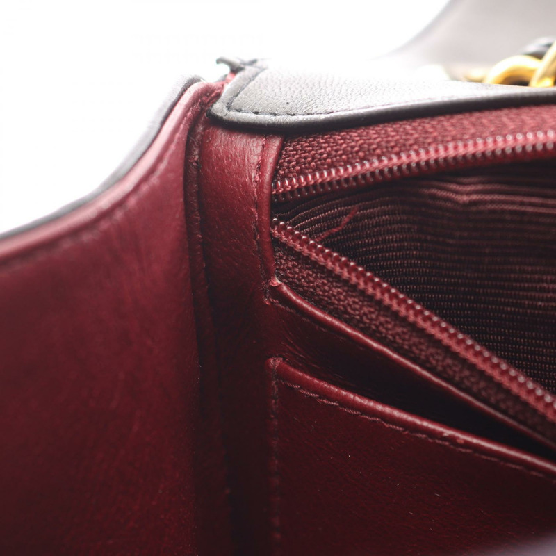 香奈兒 Mademoiselle Jumbo 鏈條單肩包，羊皮，黑色，金色五金，二手，女士 CC-14