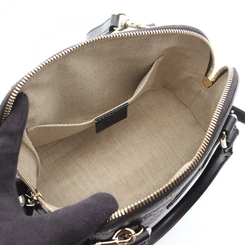 GUCCI Micro Guccisima 2Way 斜背單肩包 449654 黑色皮革 二手-2