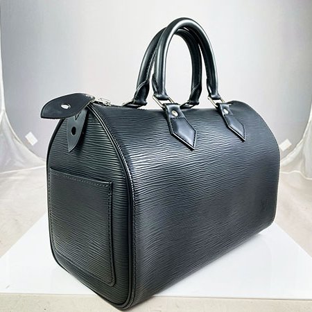 *奢華大道國際精品*【L3281】LV黑色EPI牛皮 SPEEDY 25CM 手提包 M59232-1