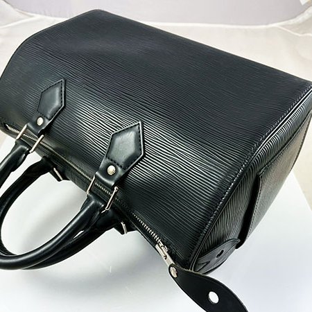 *奢華大道國際精品*【L3281】LV黑色EPI牛皮 SPEEDY 25CM 手提包 M59232-3
