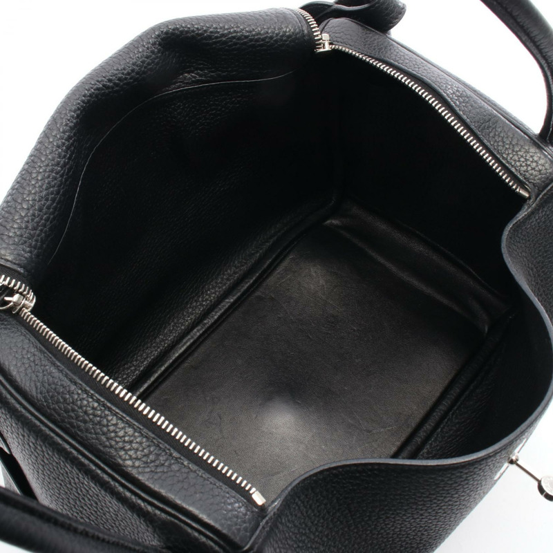 愛馬仕 Lindy 34 肩背包，Clemence 皮革，黑色，SHW，二手，女士款-2