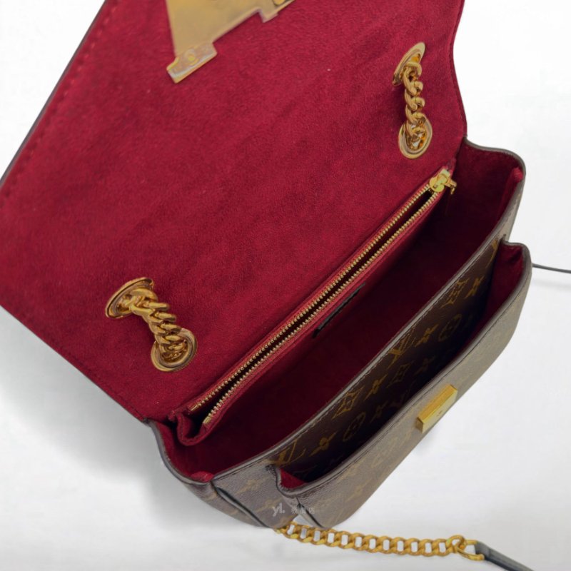 LV Passy MM原花LOGO翻蓋鍊包 M45592-6