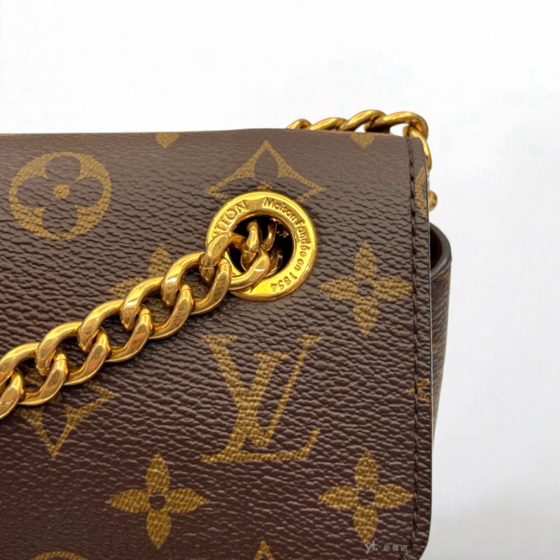LV Passy MM原花LOGO翻蓋鍊包 M45592-7