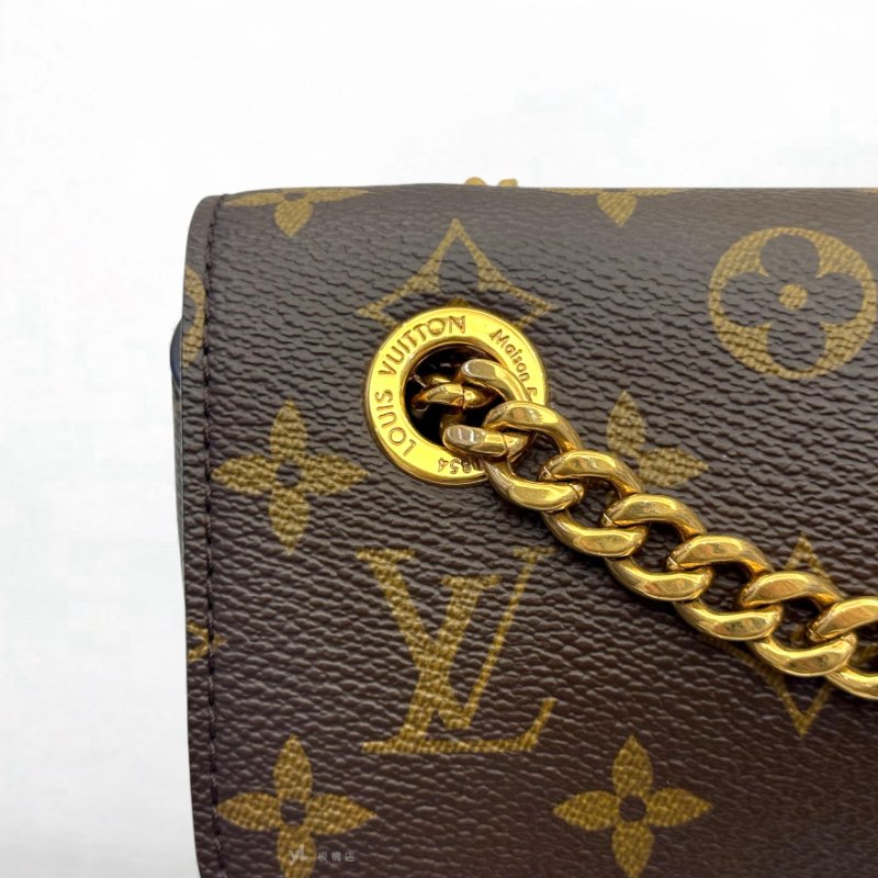 LV Passy MM原花LOGO翻蓋鍊包 M45592-8