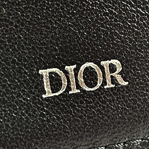 *奢華大道國際精品*【D0268】DIOR 黑色雷射洞洞牛皮直立式對開長夾-7