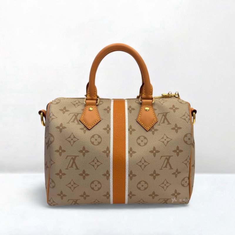 LV包包 限量巴黎路牌標誌奶油色Speedy 25-3