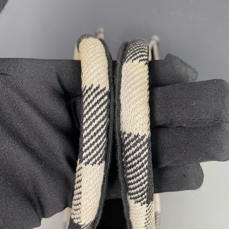 Dior迪奧 黑白格紋book tote大號托特包-7