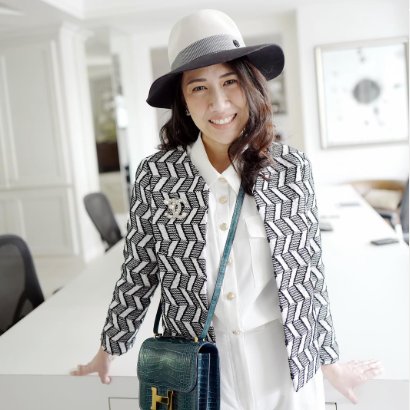 Chanel 16S 黑白幾何圖騰兩口袋軟泥外套-7