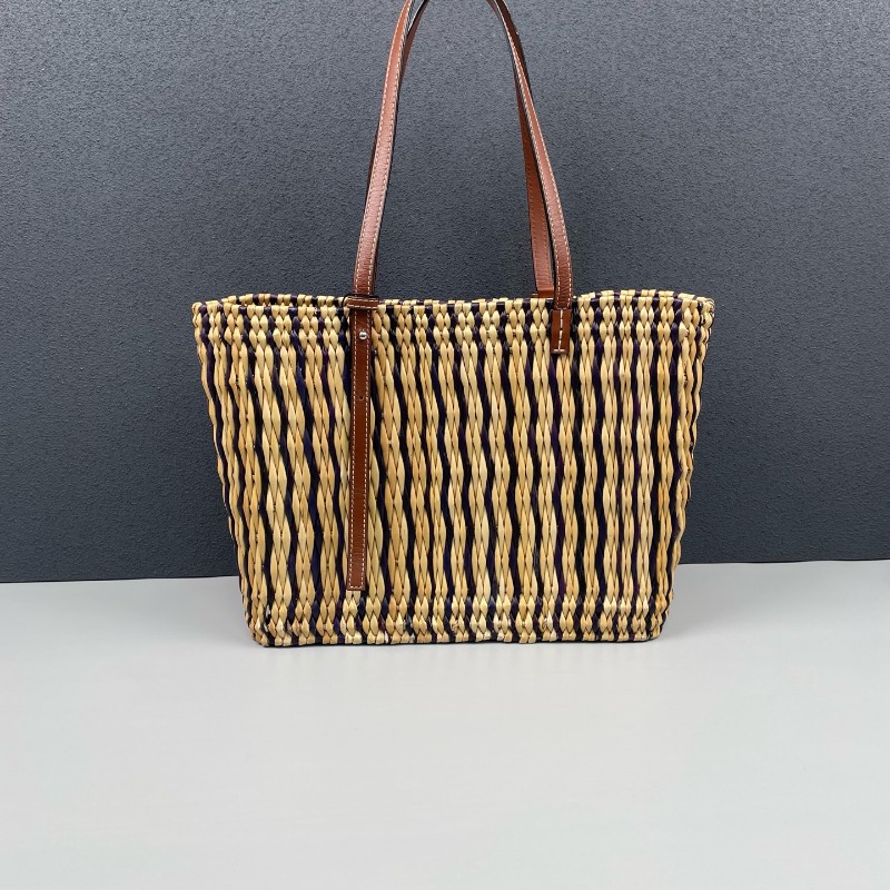 Loewe 草編菜籃子托特包-1