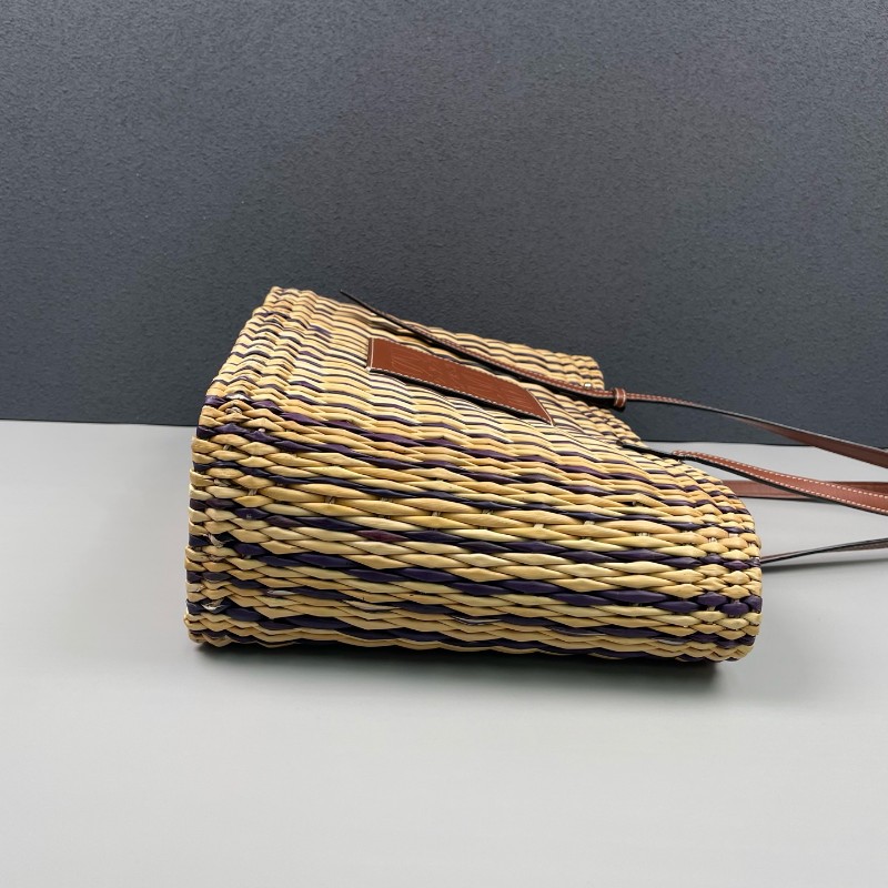 Loewe 草編菜籃子托特包-3