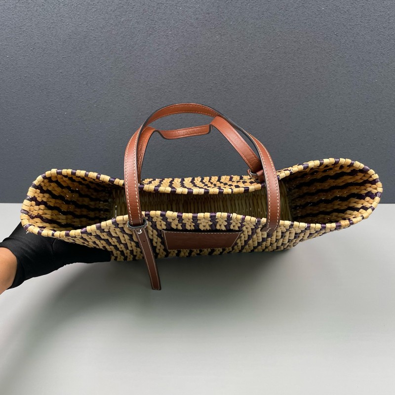 Loewe 草編菜籃子托特包-8