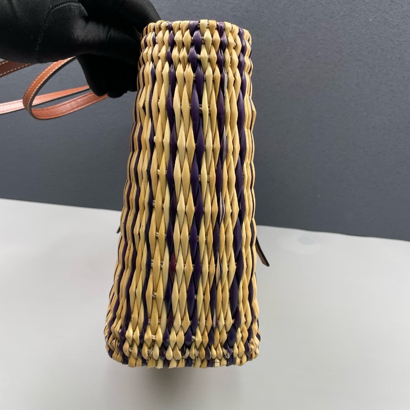 Loewe 草編菜籃子托特包-11