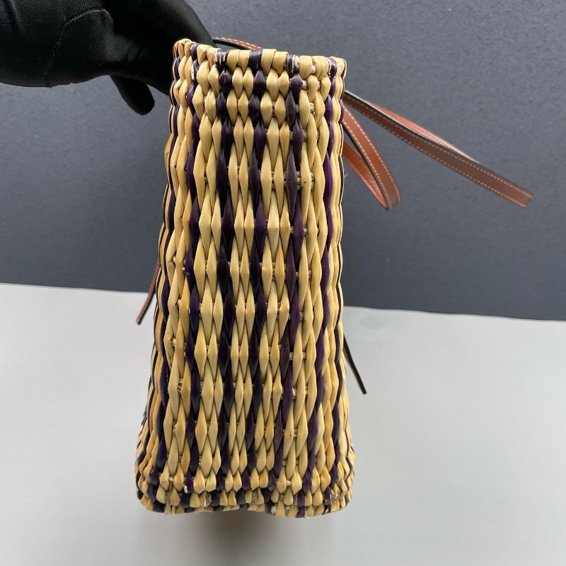 Loewe 草編菜籃子托特包-12