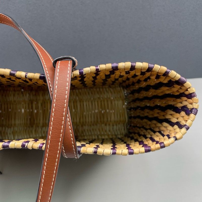 Loewe 草編菜籃子托特包-16