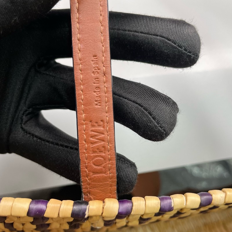 Loewe 草編菜籃子托特包-22