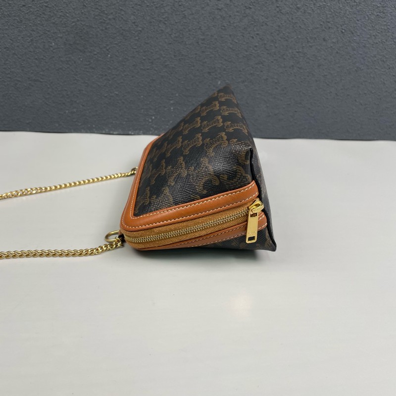 Celine 凱旋門老花貝殼鏈條包-2