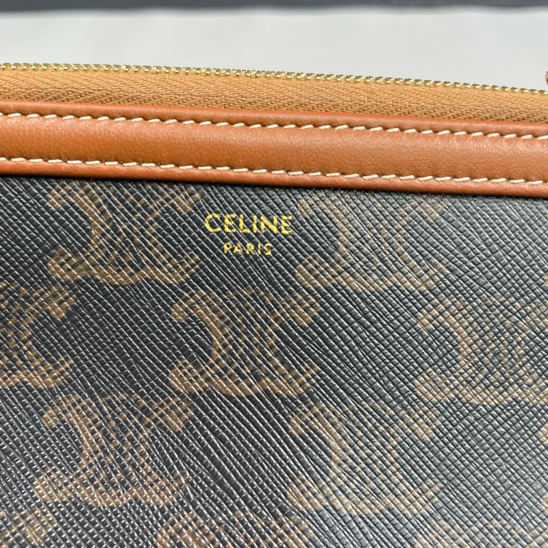 Celine 凱旋門老花貝殼鏈條包-16