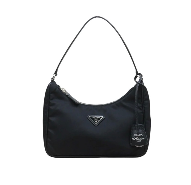 「JL精品代購」97新 Prada 尼龍 2005 hobo-0