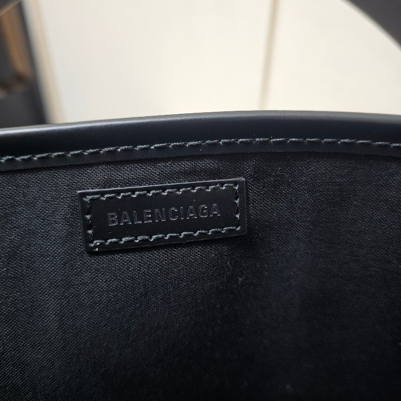 [甜價出❣️別猶豫呀！]  Balenciaga米白帆布NavyCabasXS手提斜背包-21
