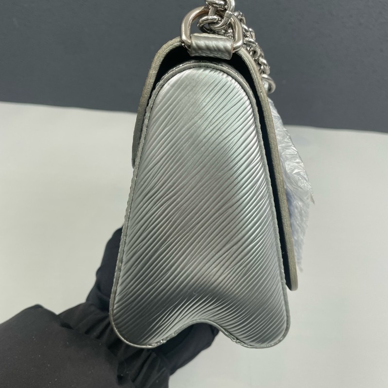 LV路易威登 銀色epi水波紋小號twist鏈條包-20