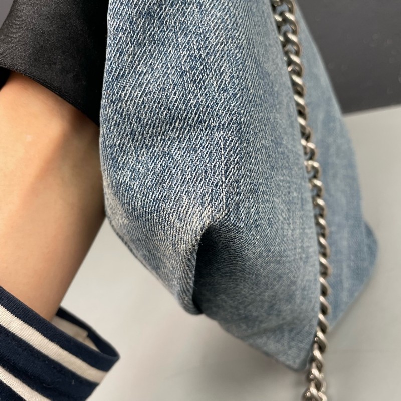 Balenciaga 單寧牛仔小號CRUSH系列購物袋-12