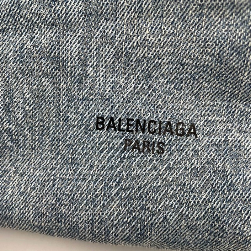 Balenciaga 單寧牛仔小號CRUSH系列購物袋-14