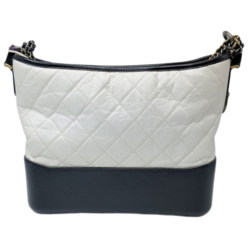 [2073] 香奈兒 Chanel 流浪包 熊貓色 牛皮 大號-1