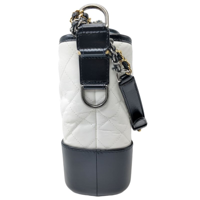 [2073] 香奈兒 Chanel 流浪包 熊貓色 牛皮 大號-2