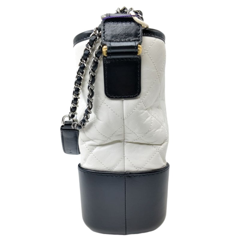 [2073] 香奈兒 Chanel 流浪包 熊貓色 牛皮 大號-3