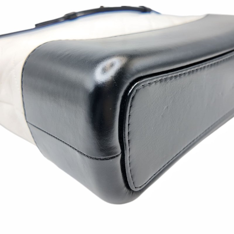 [2073] 香奈兒 Chanel 流浪包 熊貓色 牛皮 大號-6