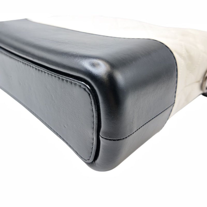 [2073] 香奈兒 Chanel 流浪包 熊貓色 牛皮 大號-7