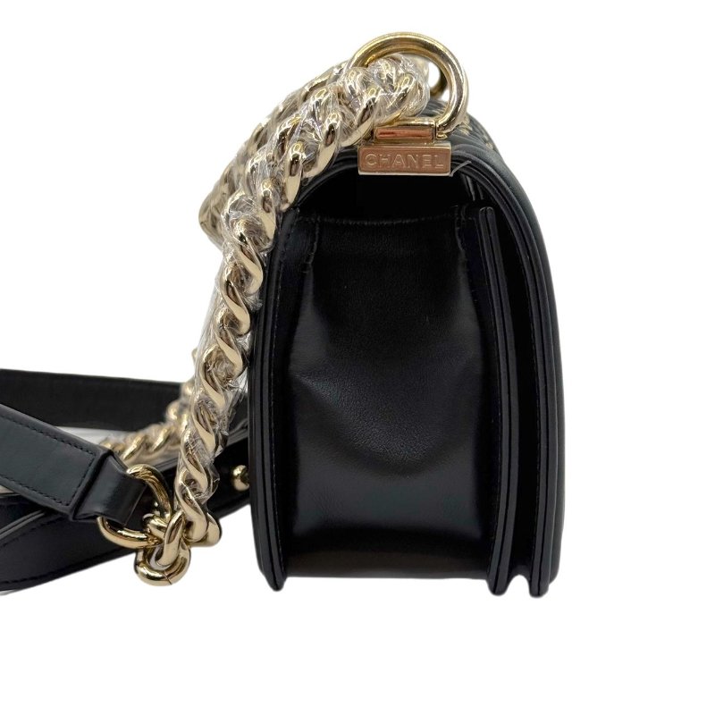 [ 2427 ] 香奈兒 CHANEL LE BOY 小號 黑金色 牛皮-2