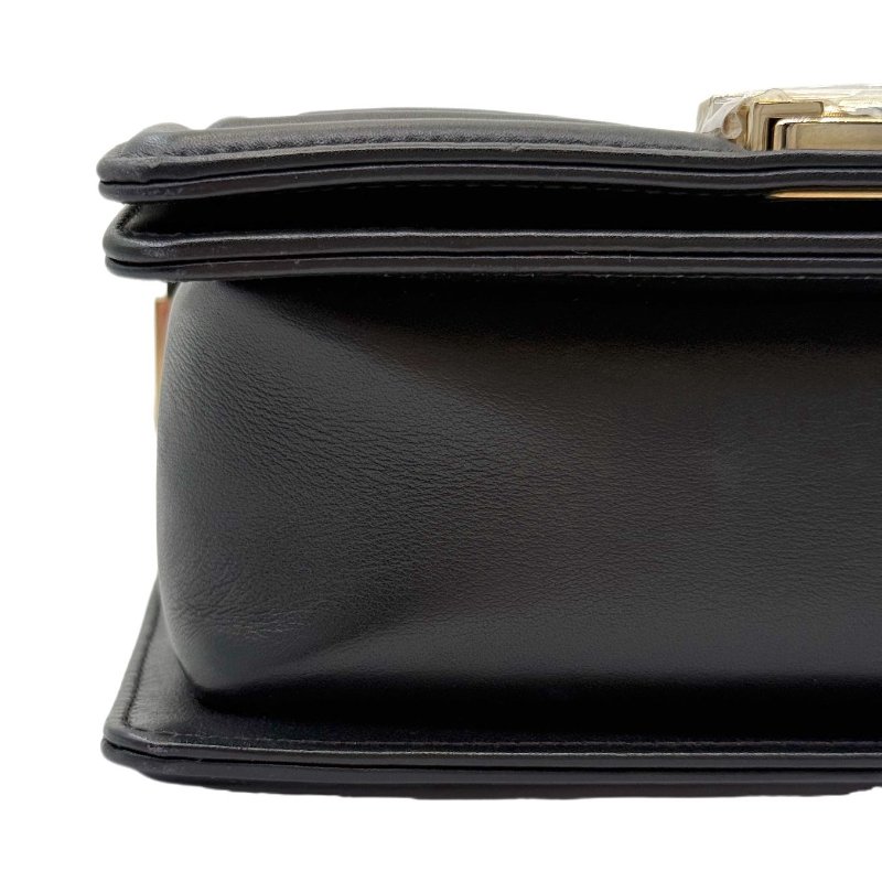 [ 2427 ] 香奈兒 CHANEL LE BOY 小號 黑金色 牛皮-6