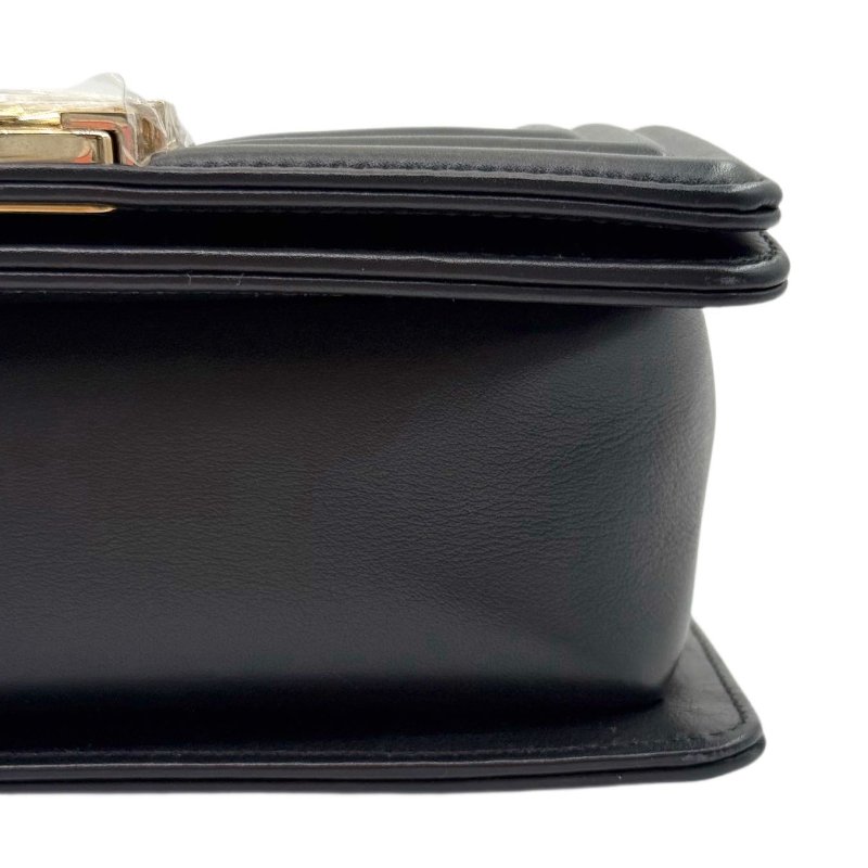 [ 2427 ] 香奈兒 CHANEL LE BOY 小號 黑金色 牛皮-7