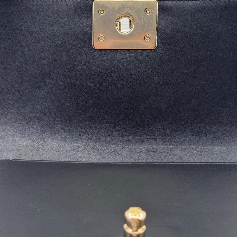 [ 2427 ] 香奈兒 CHANEL LE BOY 小號 黑金色 牛皮-9