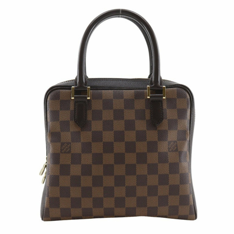 路易威登 Brera 手提包 N51150 Damier 帆布 1998 棕色 VI0998 雙拉鍊 女士
