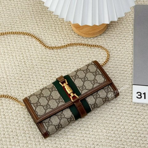 GUCCI Jackie 1961系列緹花鍊條包652681