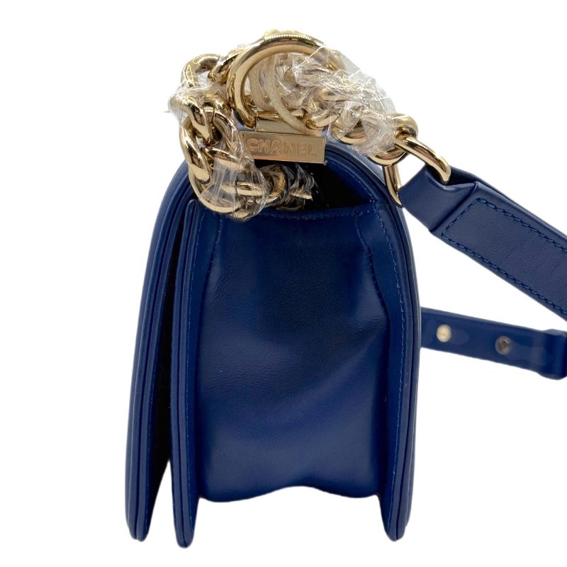 [ 2459 ] 香奈兒 CHANEL LE BOY 小號 藍色 牛皮-2