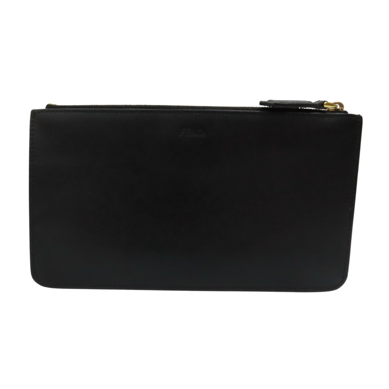 黑色 羊皮 手拿包【FENDI 芬迪】 8M0341-1