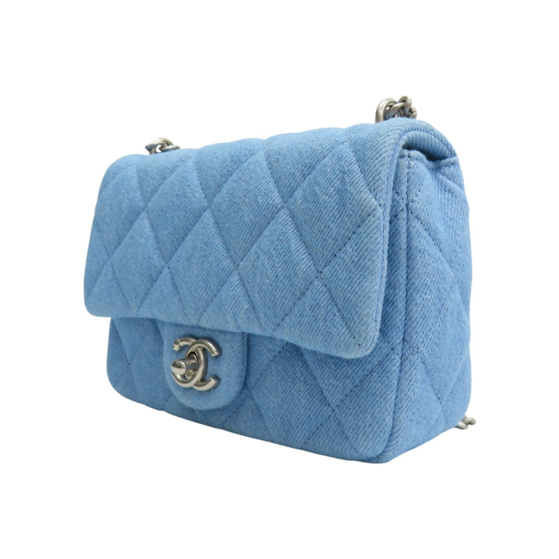 藍色 丹寧布 Coco 17 鍊帶 肩背包 AS3829【CHANEL 香奈兒】 AS3829-2