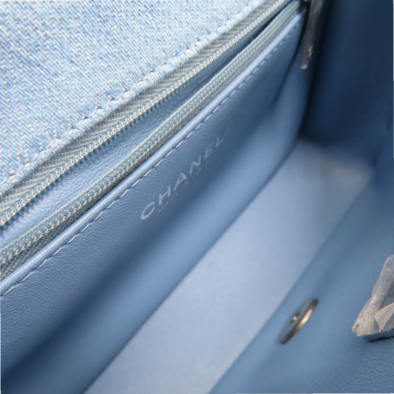 藍色 丹寧布 Coco 17 鍊帶 肩背包 AS3829【CHANEL 香奈兒】 AS3829-4