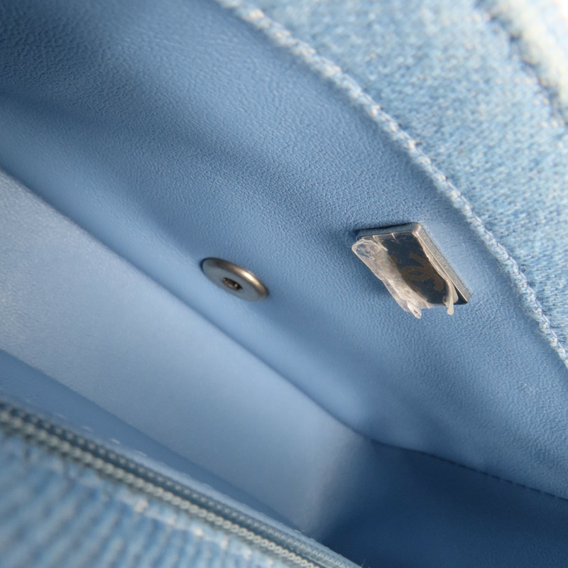 藍色 丹寧布 Coco 17 鍊帶 肩背包 AS3829【CHANEL 香奈兒】 AS3829-5