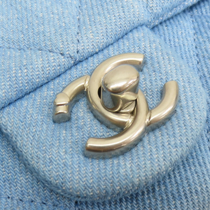 藍色 丹寧布 Coco 17 鍊帶 肩背包 AS3829【CHANEL 香奈兒】 AS3829-10