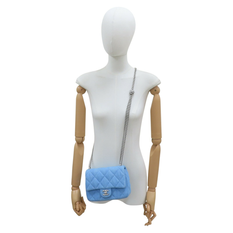 藍色 丹寧布 Coco 17 鍊帶 肩背包 AS3829【CHANEL 香奈兒】 AS3829-13