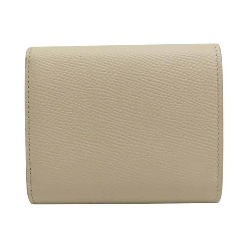 杏色 牛皮 金扣 三折短夾 10B573BEL【CELINE 賽琳】 10B573BEL-1